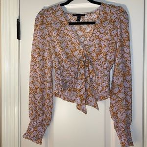 V-Neck Forever 21 Floral Top